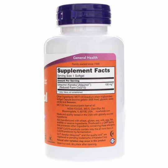 Ubiquinol 100 Mg, NOW